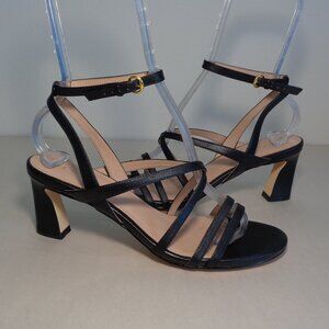 Cole Haan Size 7.5 M ADDIE STRAPPY Black Leather Sandals New Women's Shoes